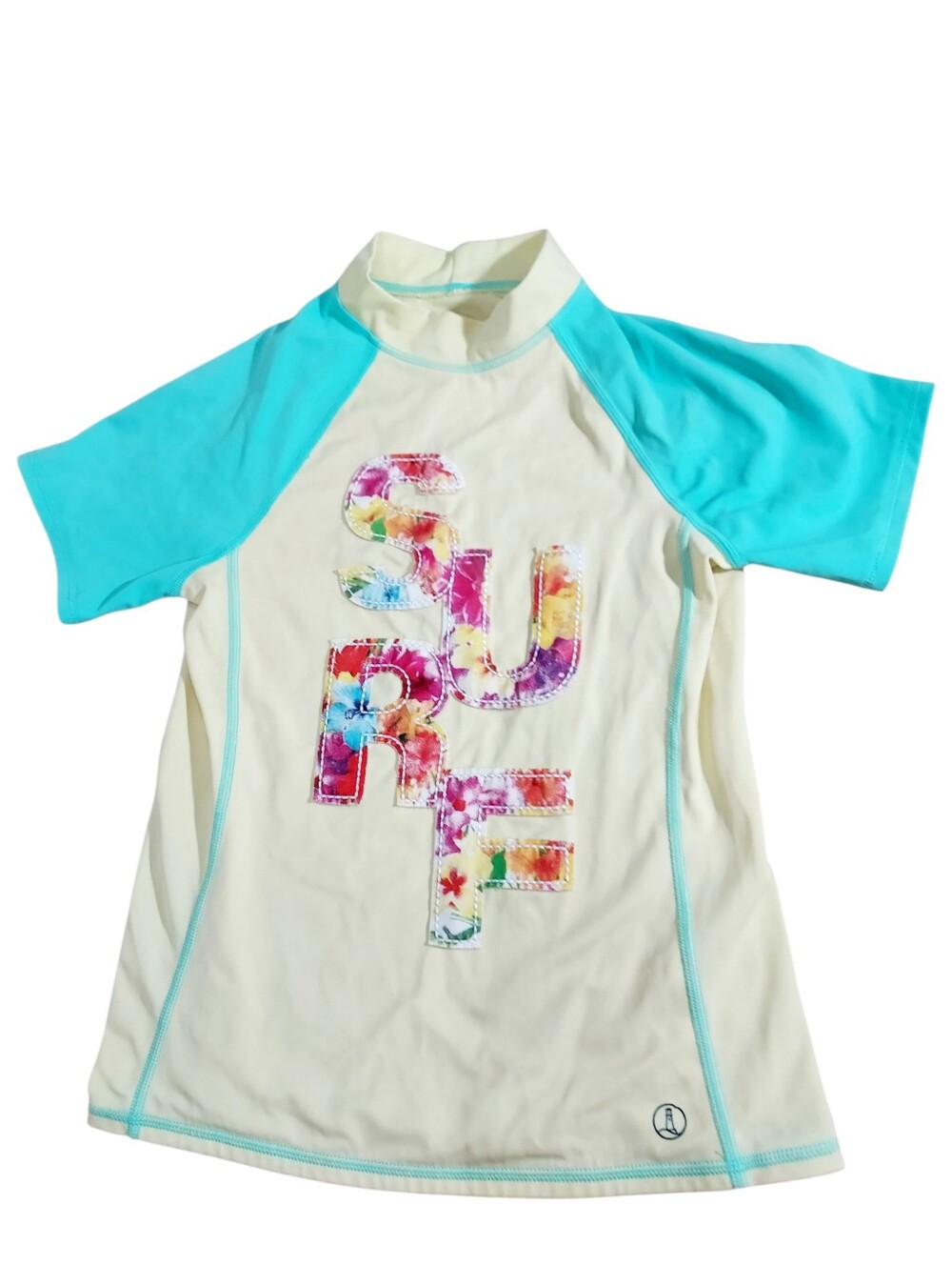 Lands End Kids Rash Guard Swim Shirt 10S/12S